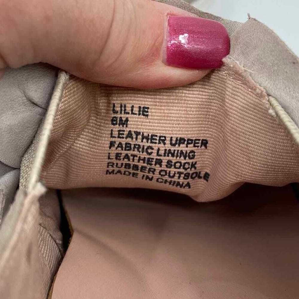 Kate Spade New York Lillie Ruffle Sneaker Size 6 Beige Suede Slip On Loafer - Picture 10 of 11
